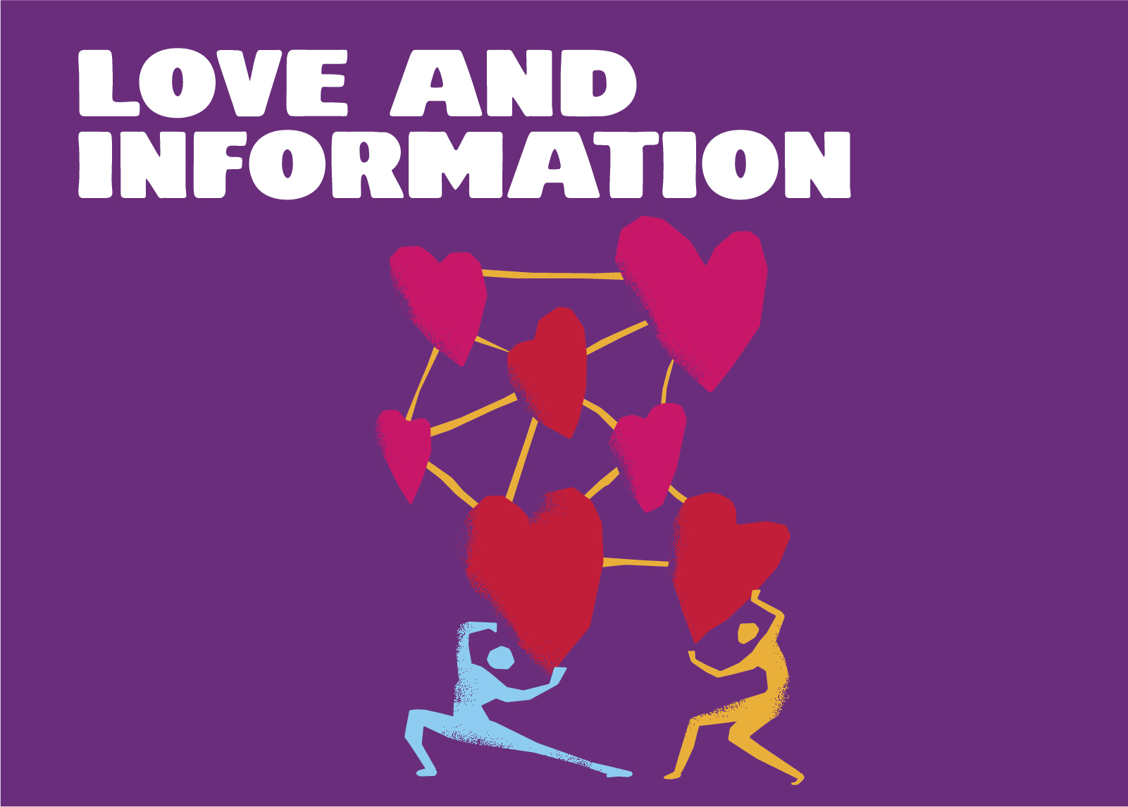Show logo: Drawing of 2 figures holding interconnected hearts