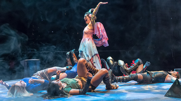 Students perform in "She Kills Monsters"